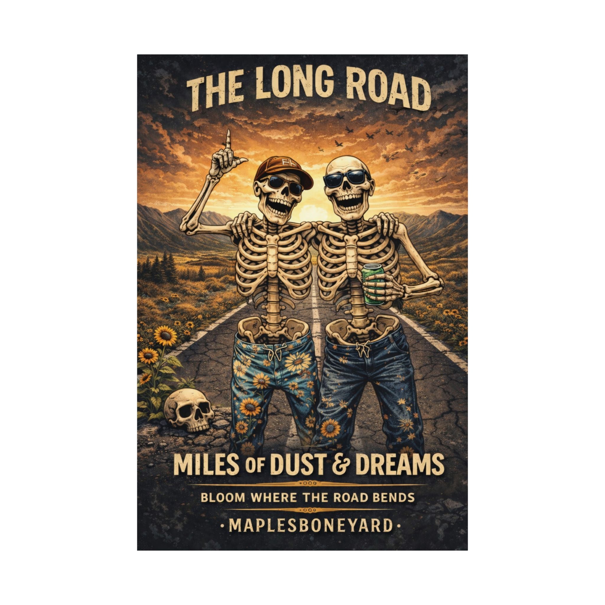 The Long Road Skeleton Poster