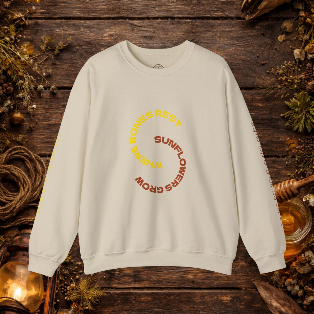'Where Bones Rest Sunflowers Grow' Graphic Sweatshirt