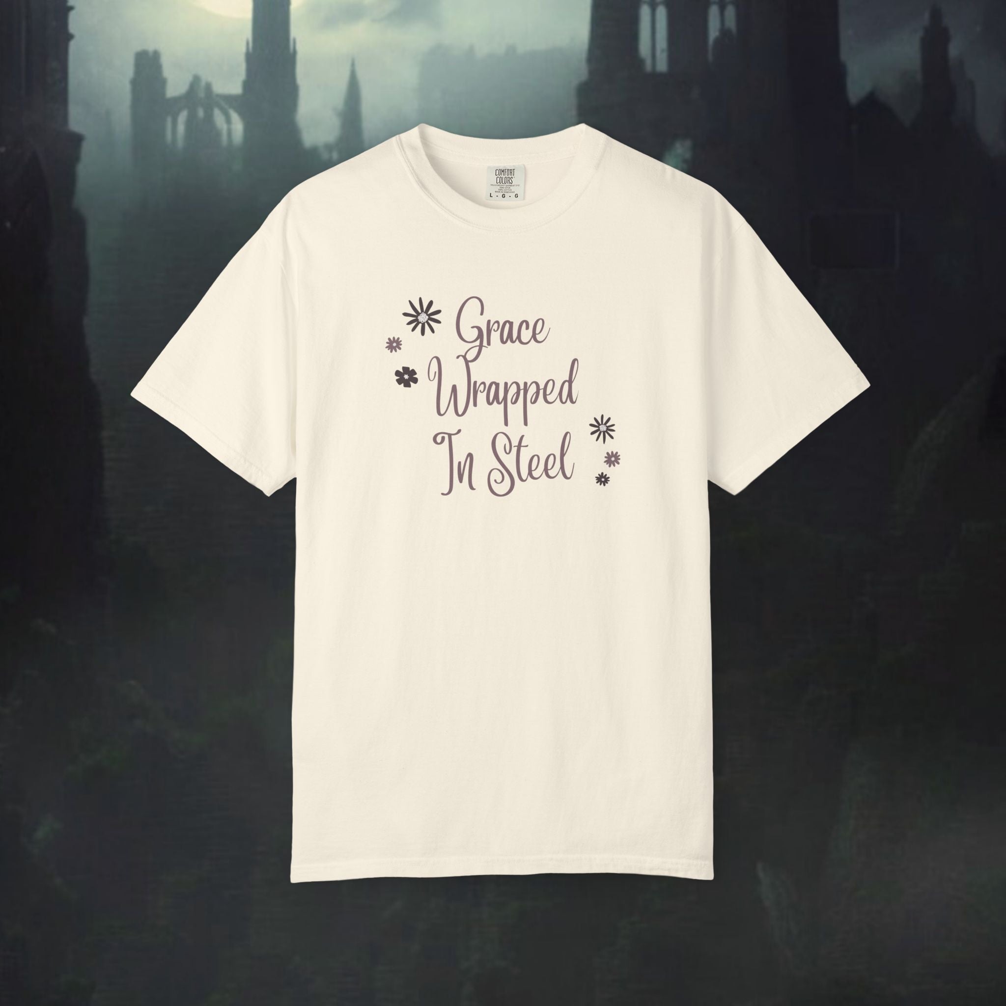 'Grace Wrapped in Steel' Graphic Tee