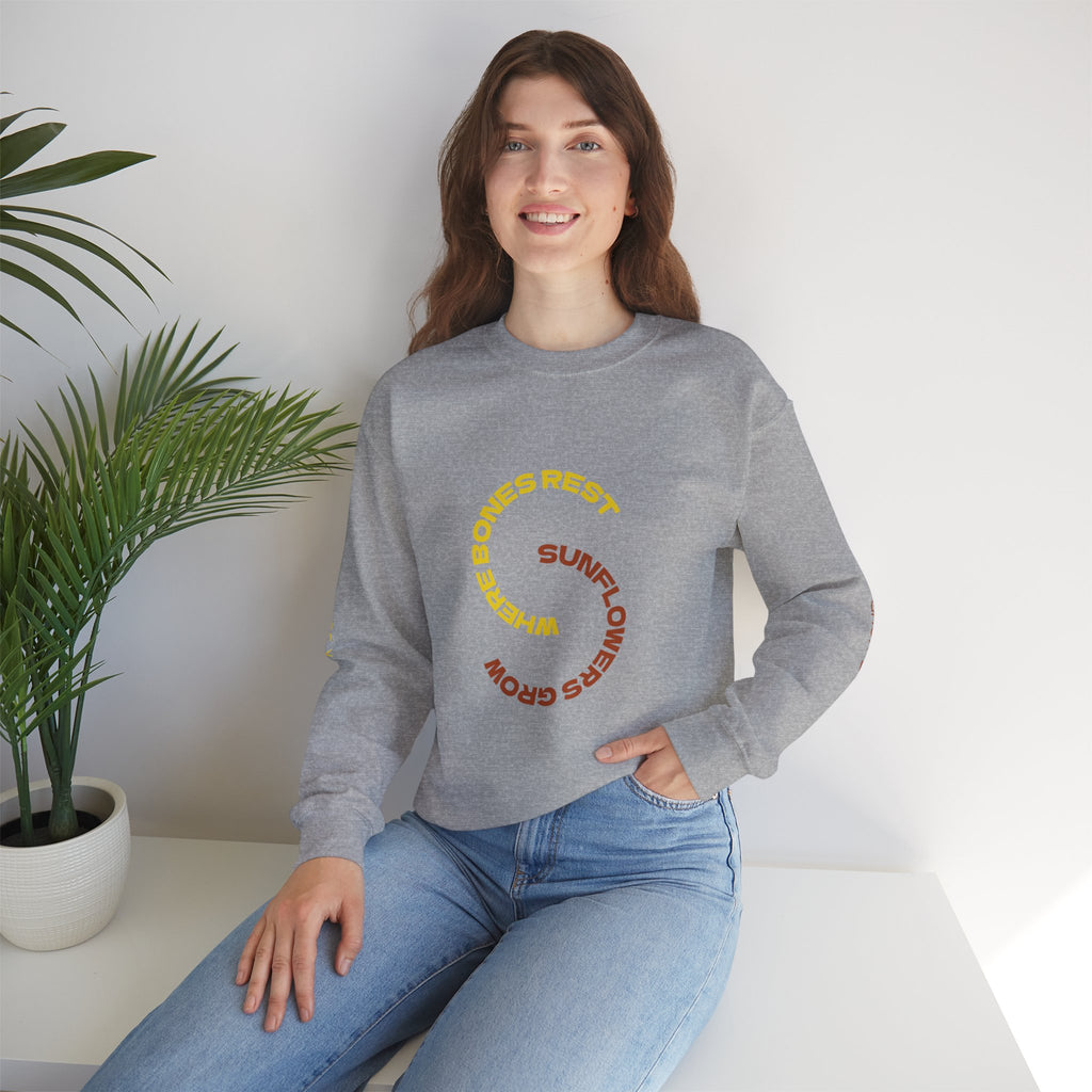 'Where Bones Rest Sunflowers Grow' Graphic Sweatshirt
