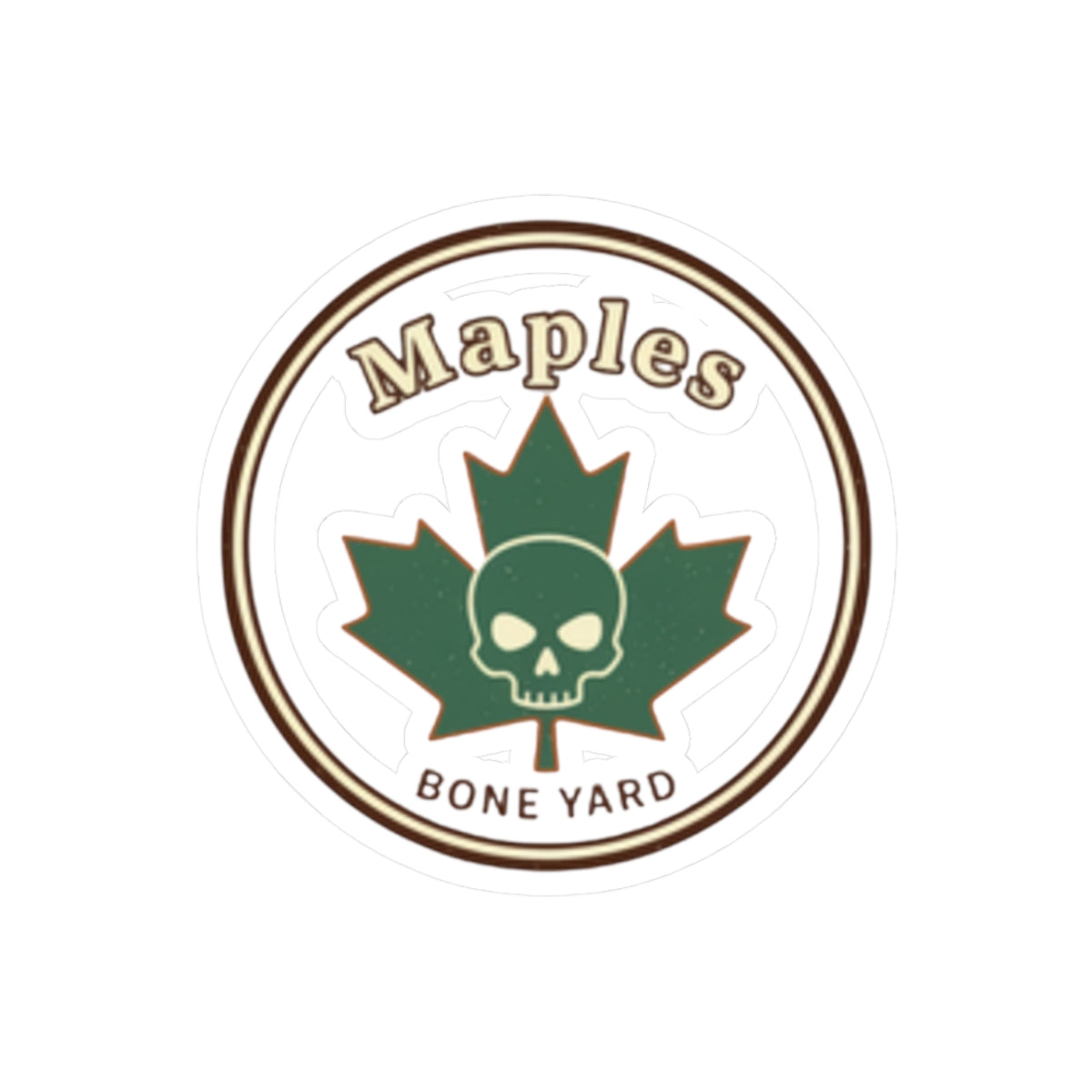'Maples Bone Yard' Logo Sticker